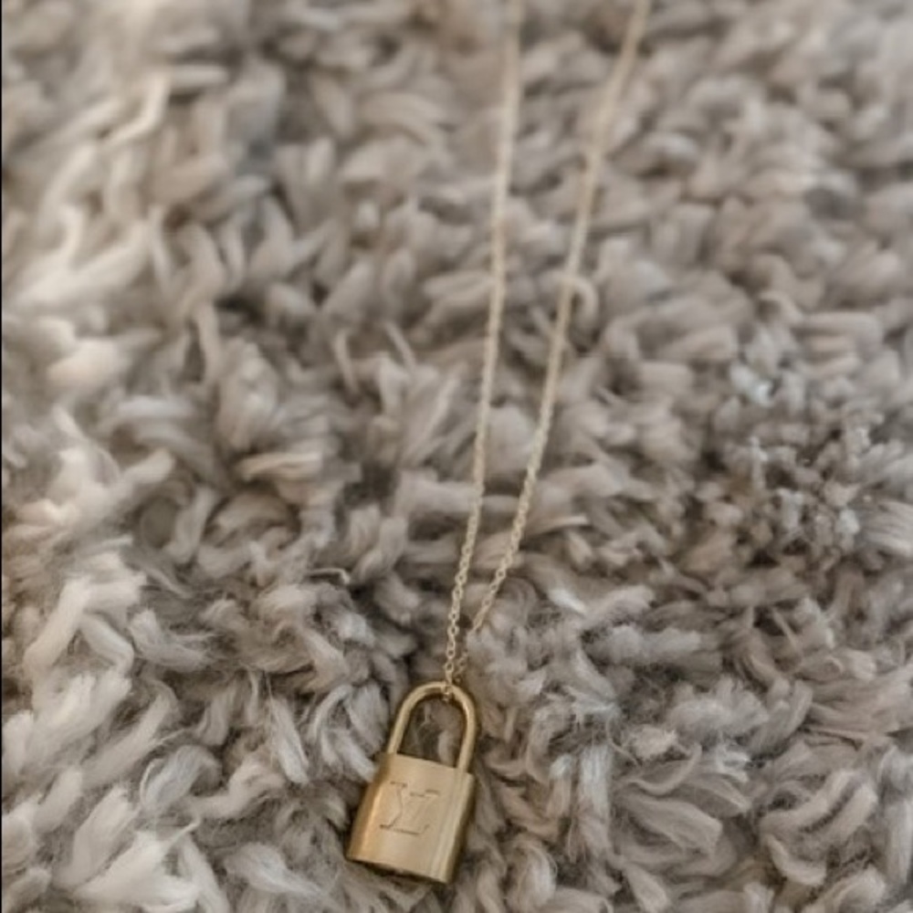 COPY - Louis UPCYCLED lock dainty necklace